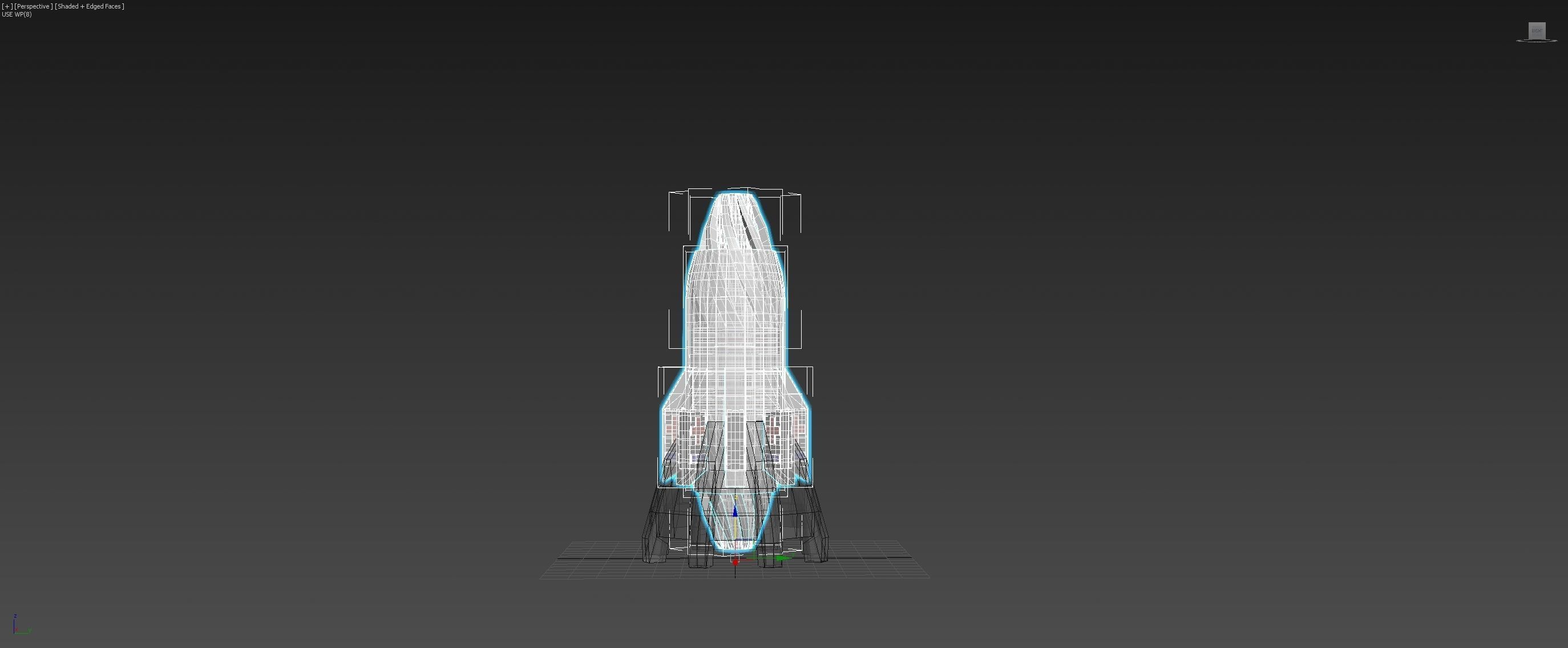 Inverted Electric Rocket Engine - Ionized Rocket Hull - Concept 3D model_13