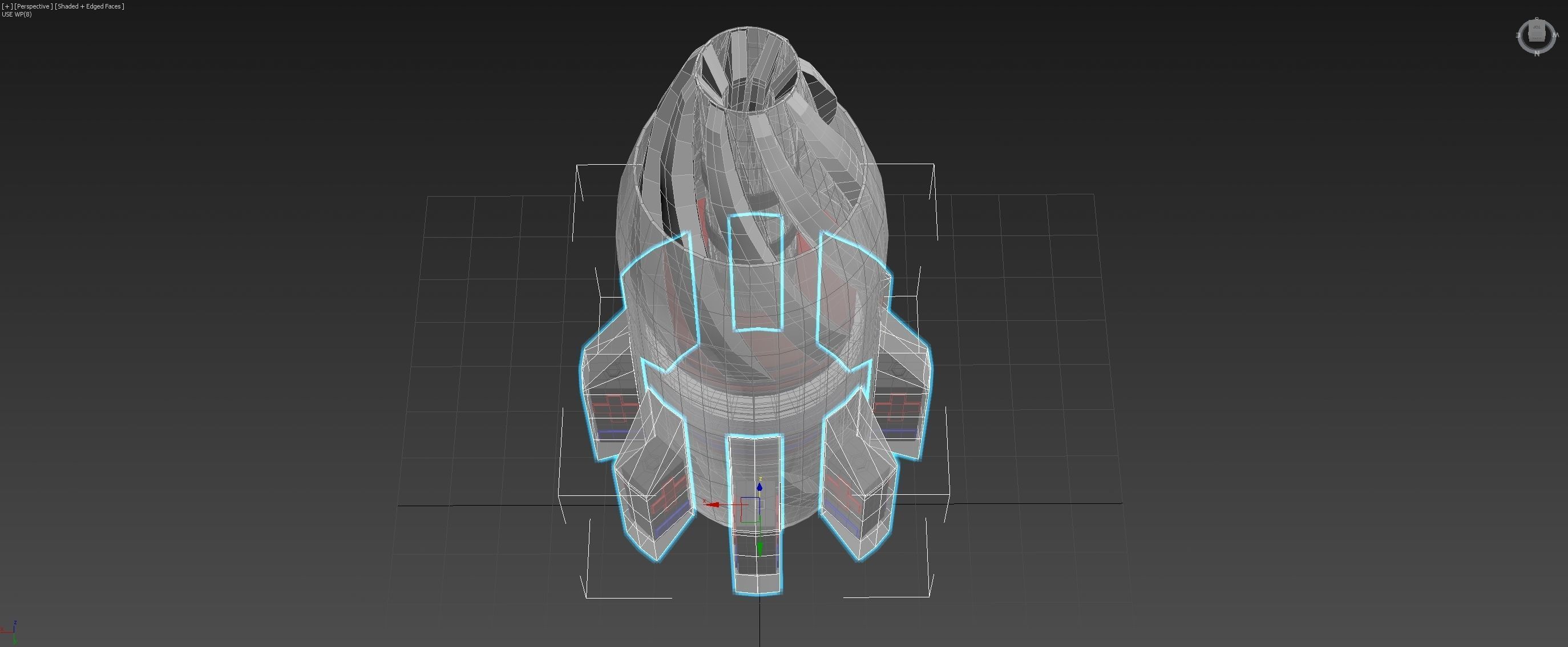 Inverted Electric Rocket Engine - Ionized Rocket Hull - Concept 3D model_7