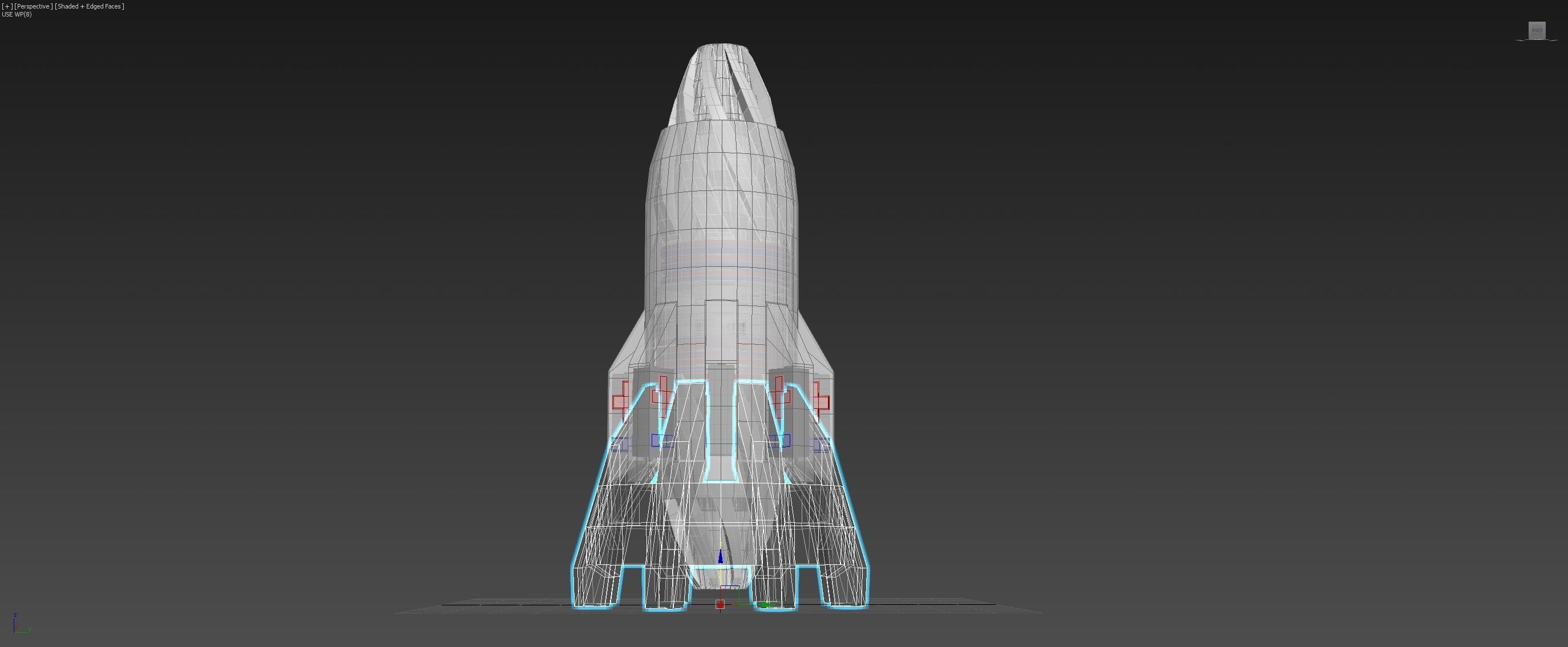 Inverted Electric Rocket Engine - Ionized Rocket Hull - Concept 3D model_4