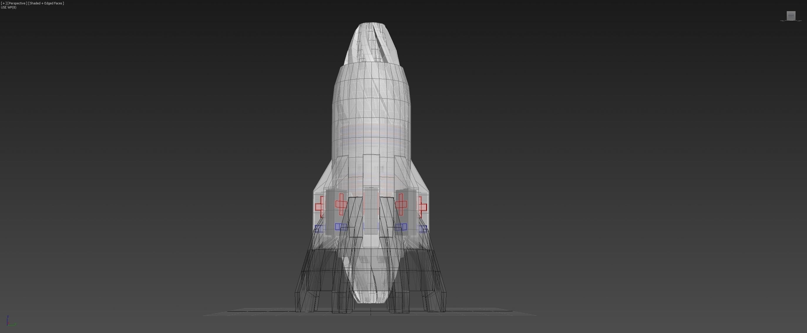 Inverted Electric Rocket Engine - Ionized Rocket Hull - Concept 3D model_3