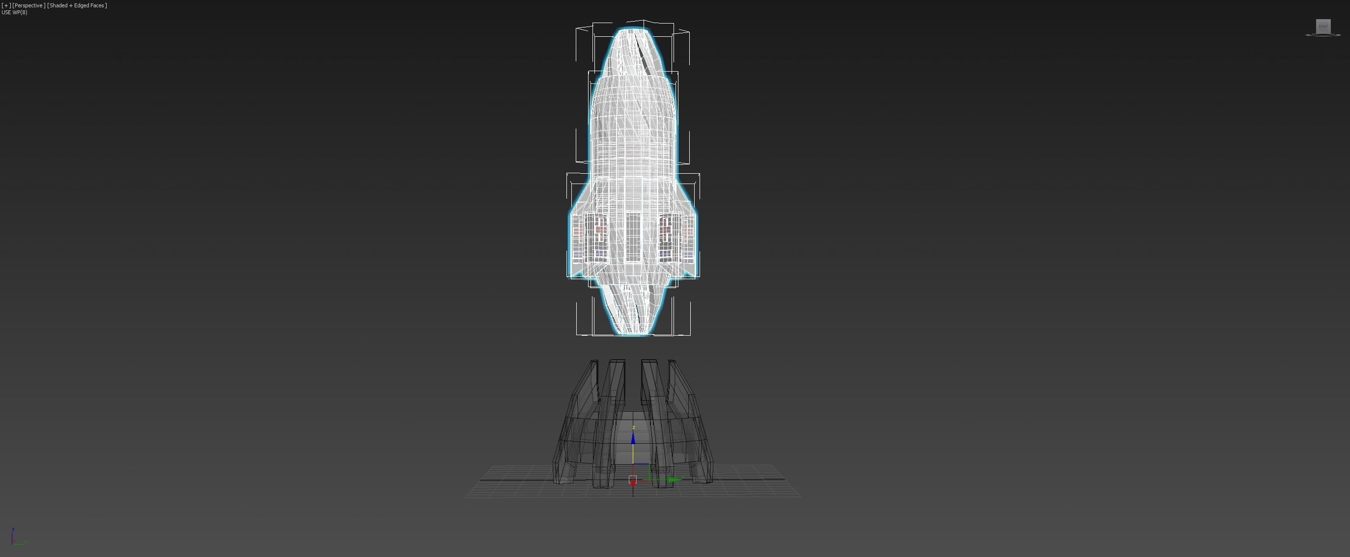 Inverted Electric Rocket Engine - Ionized Rocket Hull - Concept 3D model_15