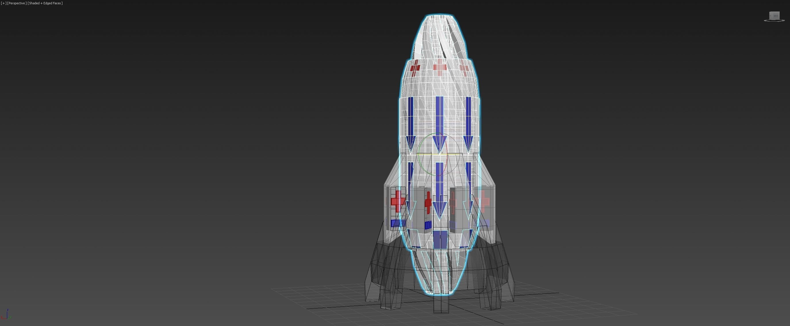 Inverted Electric Rocket Engine - Ionized Rocket Hull - Concept 3D model_23