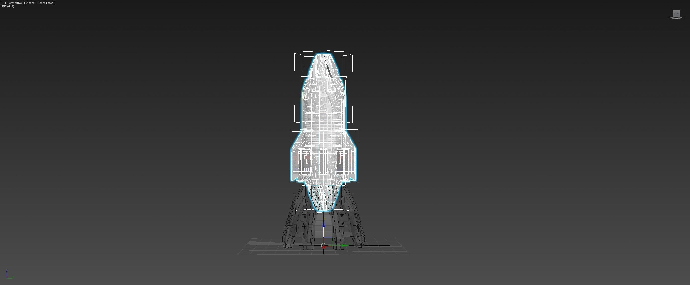 Inverted Electric Rocket Engine - Ionized Rocket Hull - Concept 3D model_14