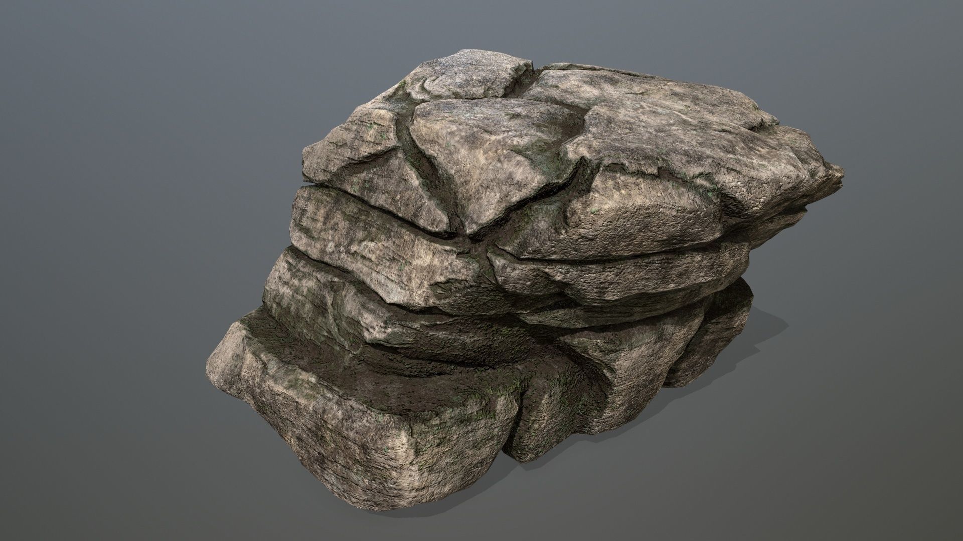 rocks rock Low-poly 3D model_3