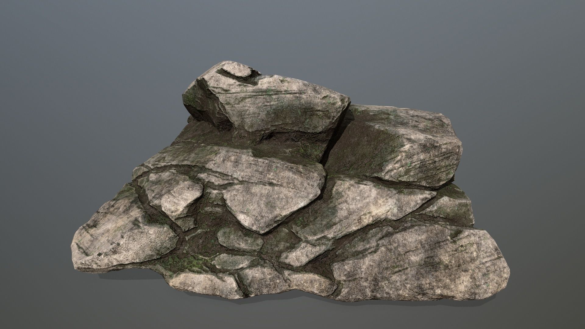 rocks rock Low-poly 3D model_7