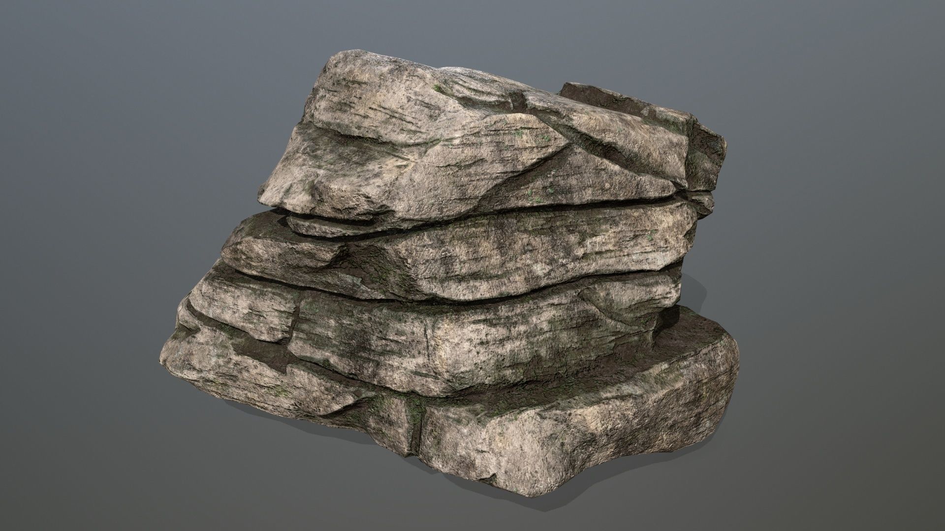 rocks rock Low-poly 3D model_2