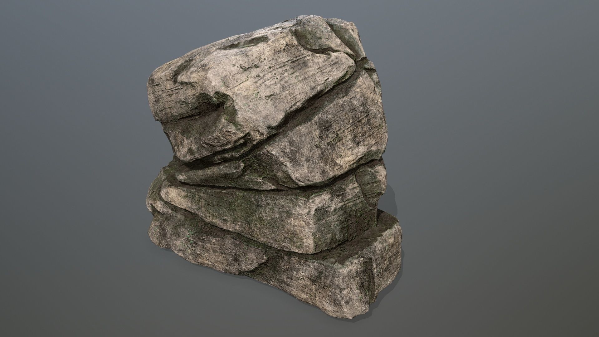 rocks rock Low-poly 3D model_4
