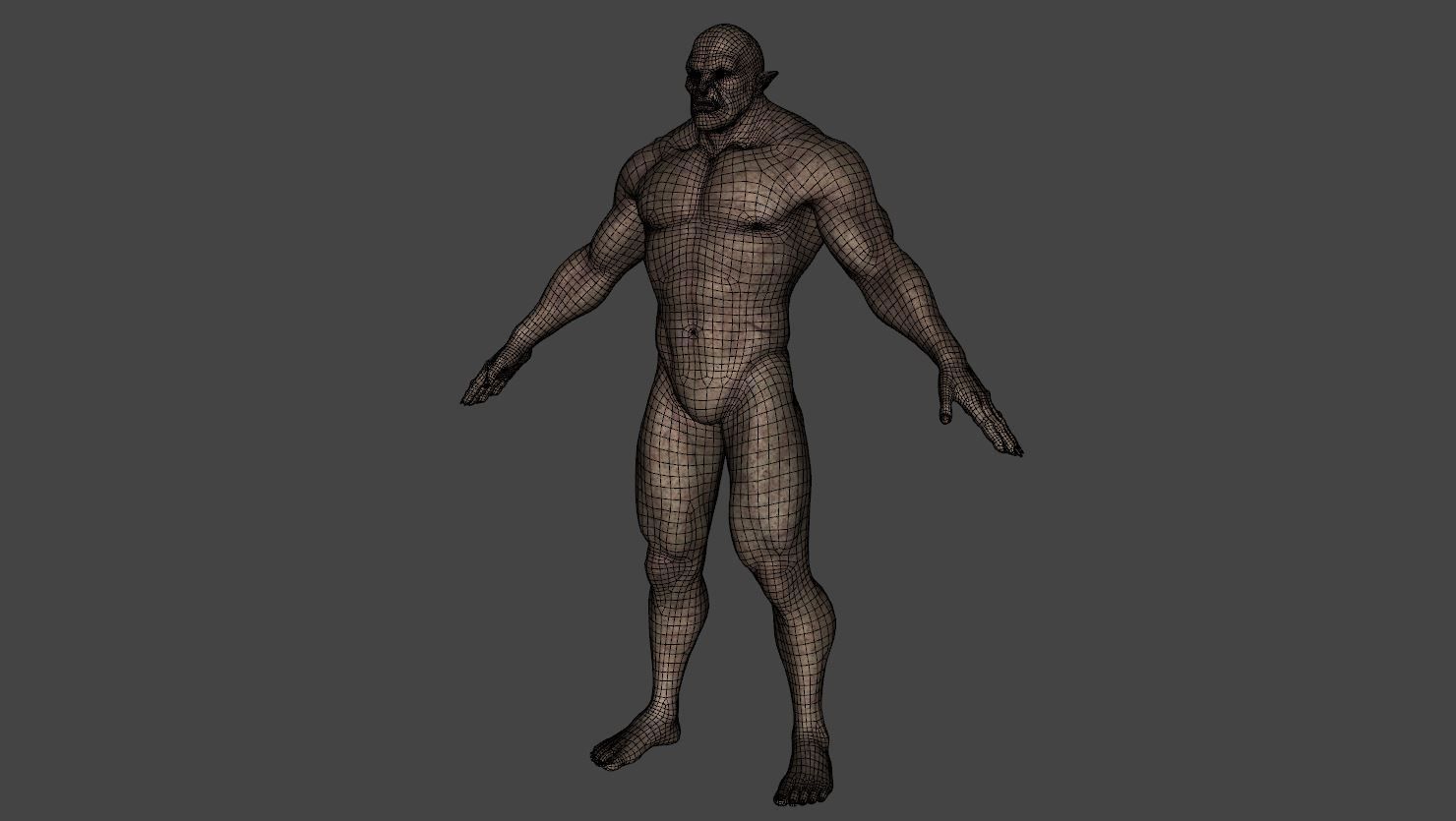 Orcazer - Character Male Monster Low-poly 3D model_19