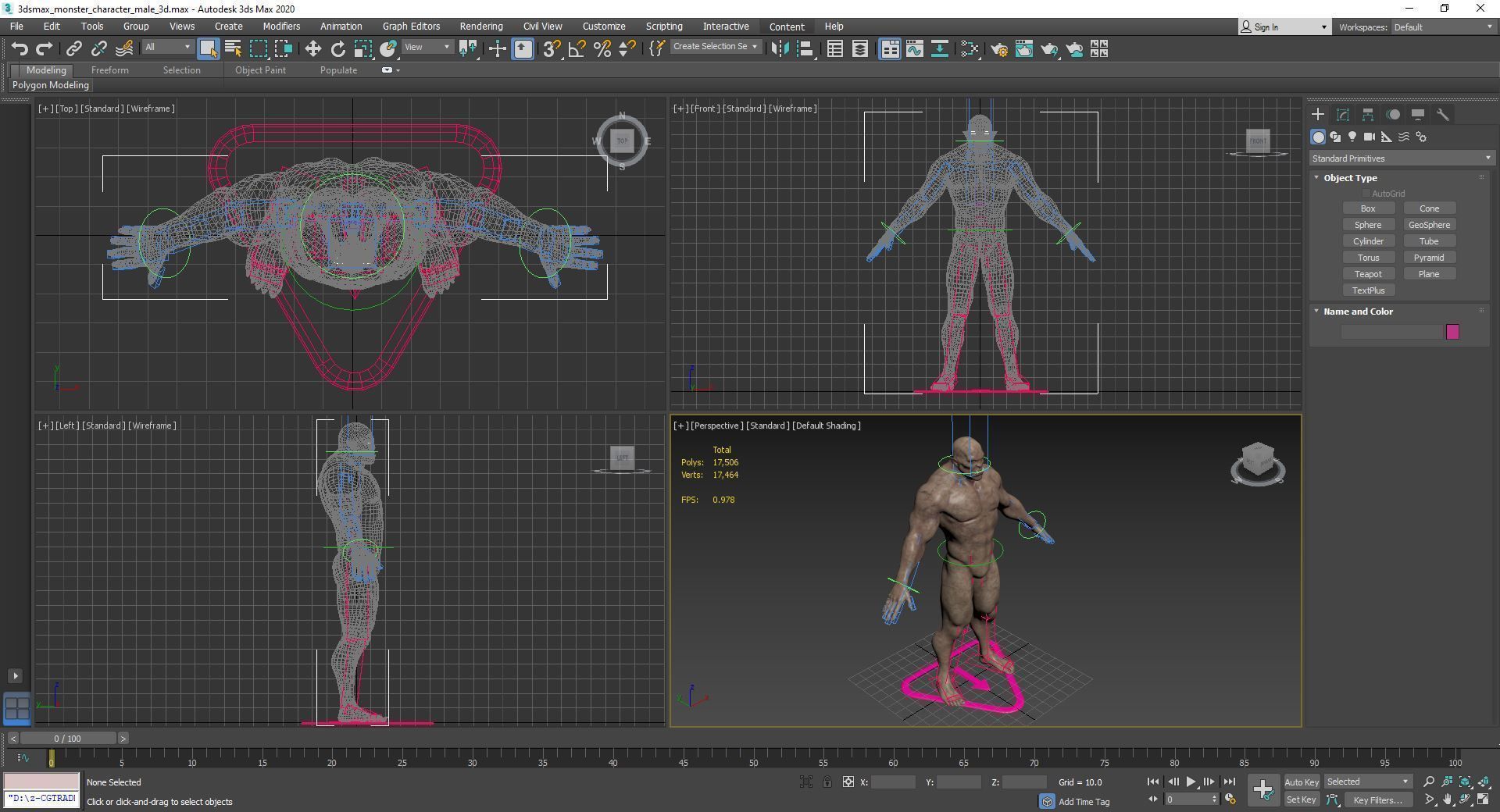 Orcazer - Character Male Monster Low-poly 3D model_11