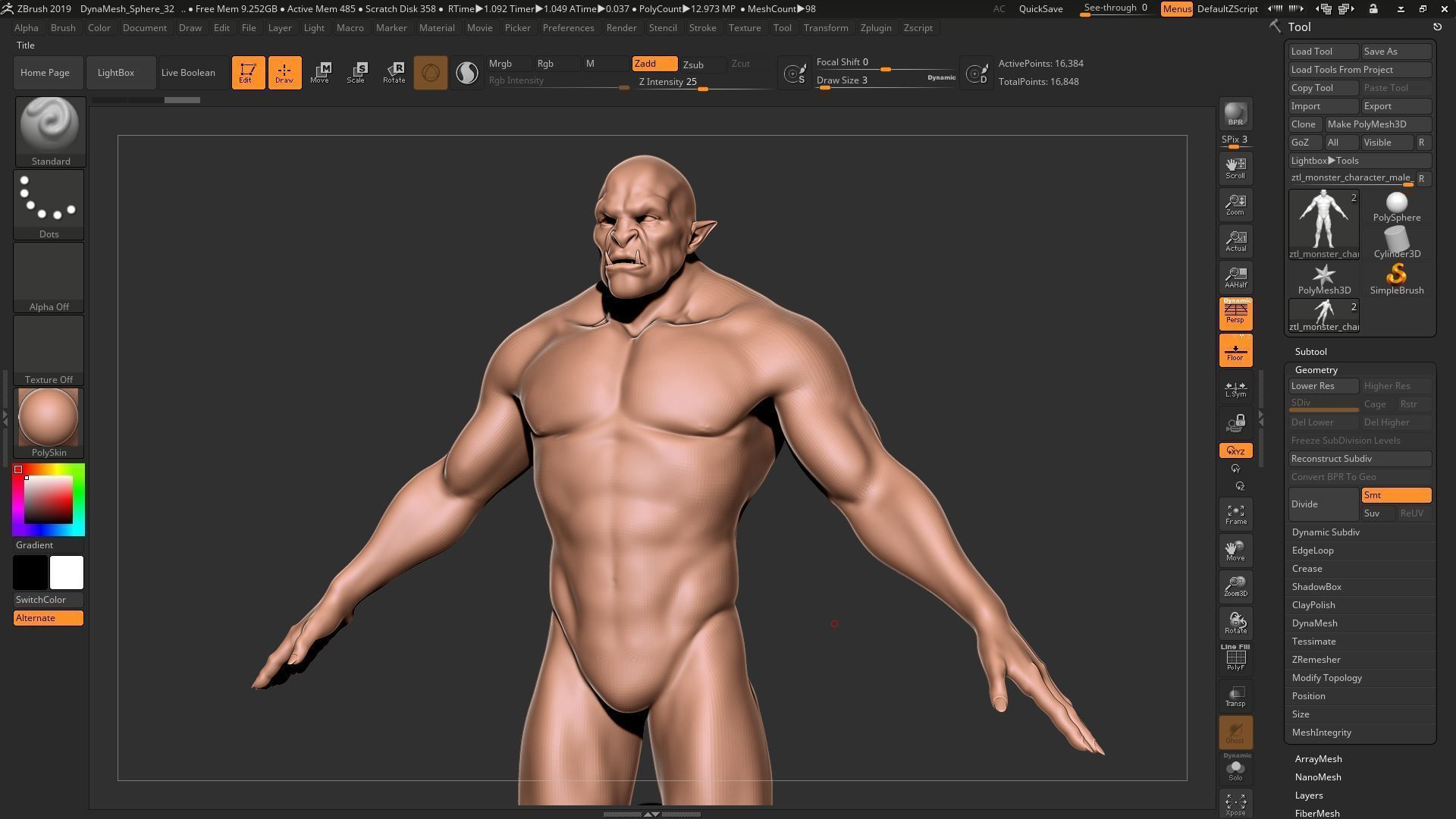 Orcazer - Character Male Monster Low-poly 3D model_10