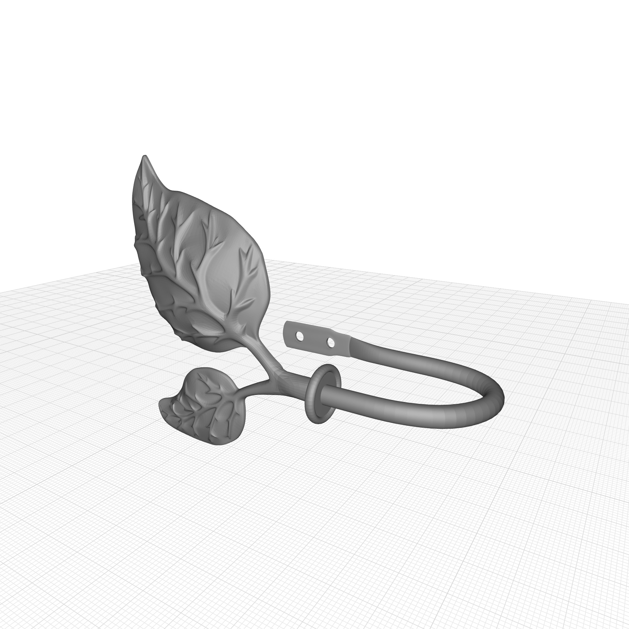 Sycamore Curtain Holdback - 2 Finish 3D model_4