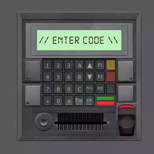 Access Control Panel Low-poly 3D model