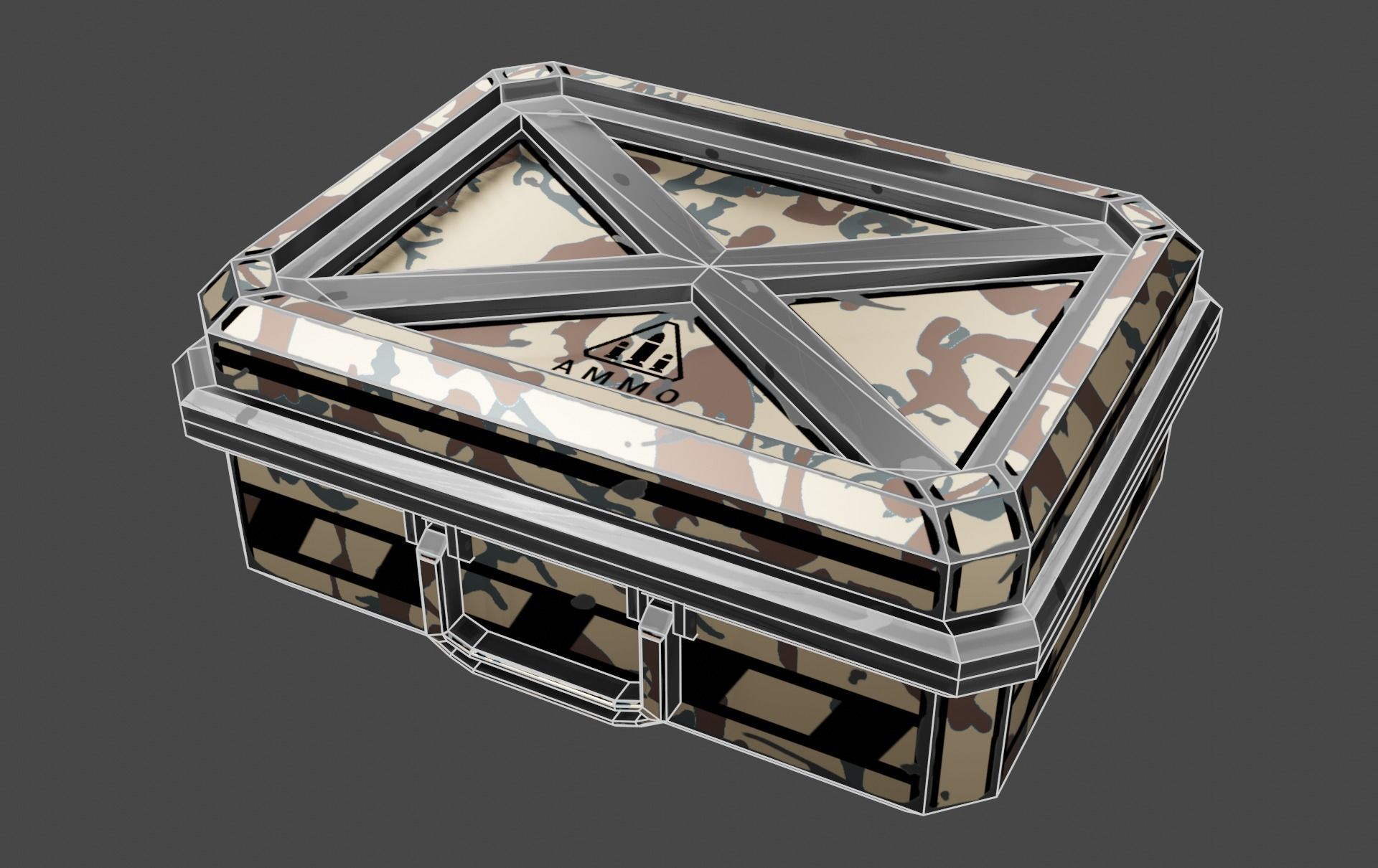 Case sci-fi Low-poly 3D model_9