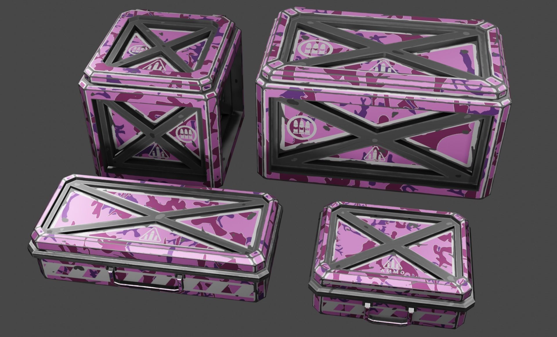 Case sci-fi Low-poly 3D model_5