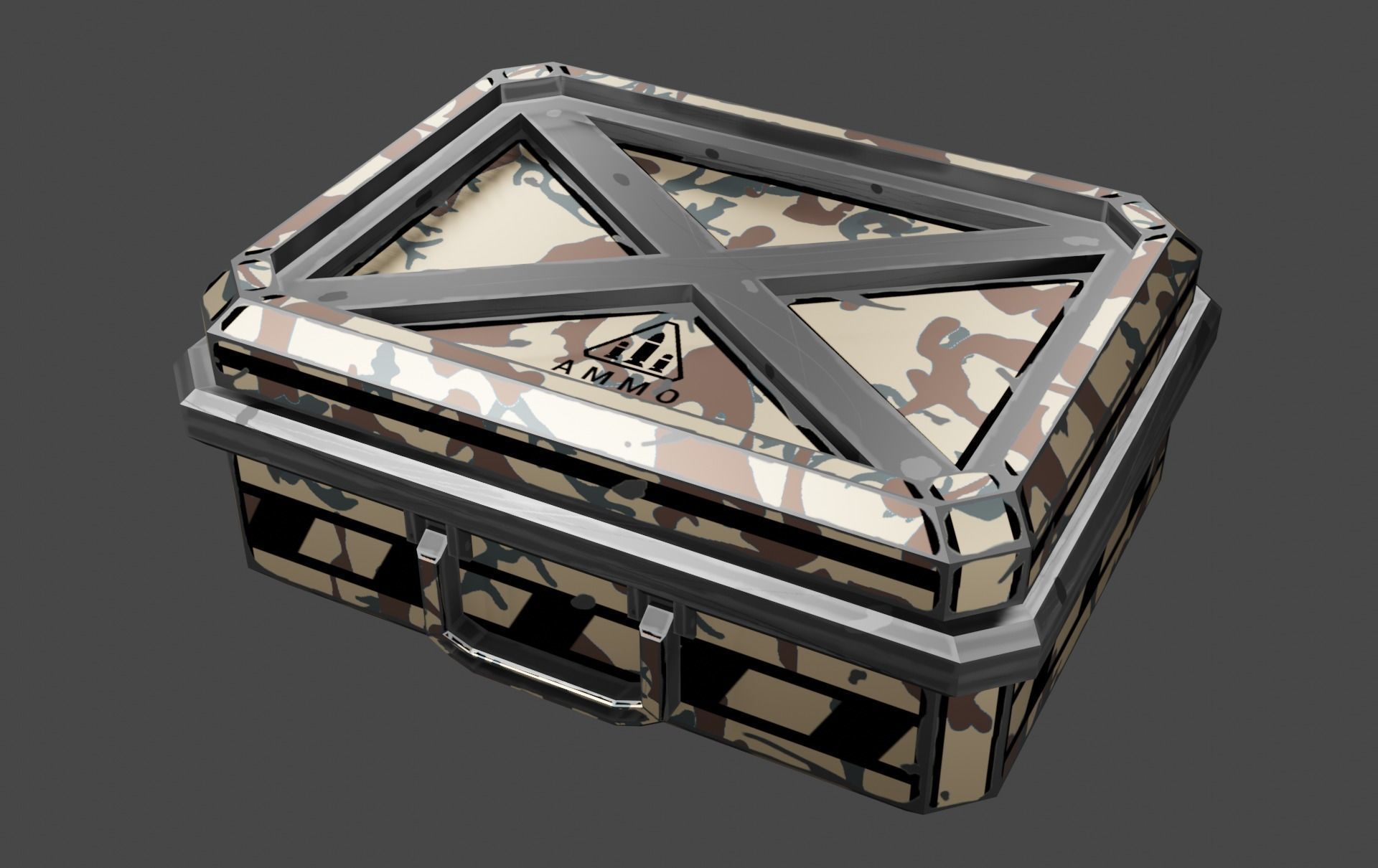 Case sci-fi Low-poly 3D model_8