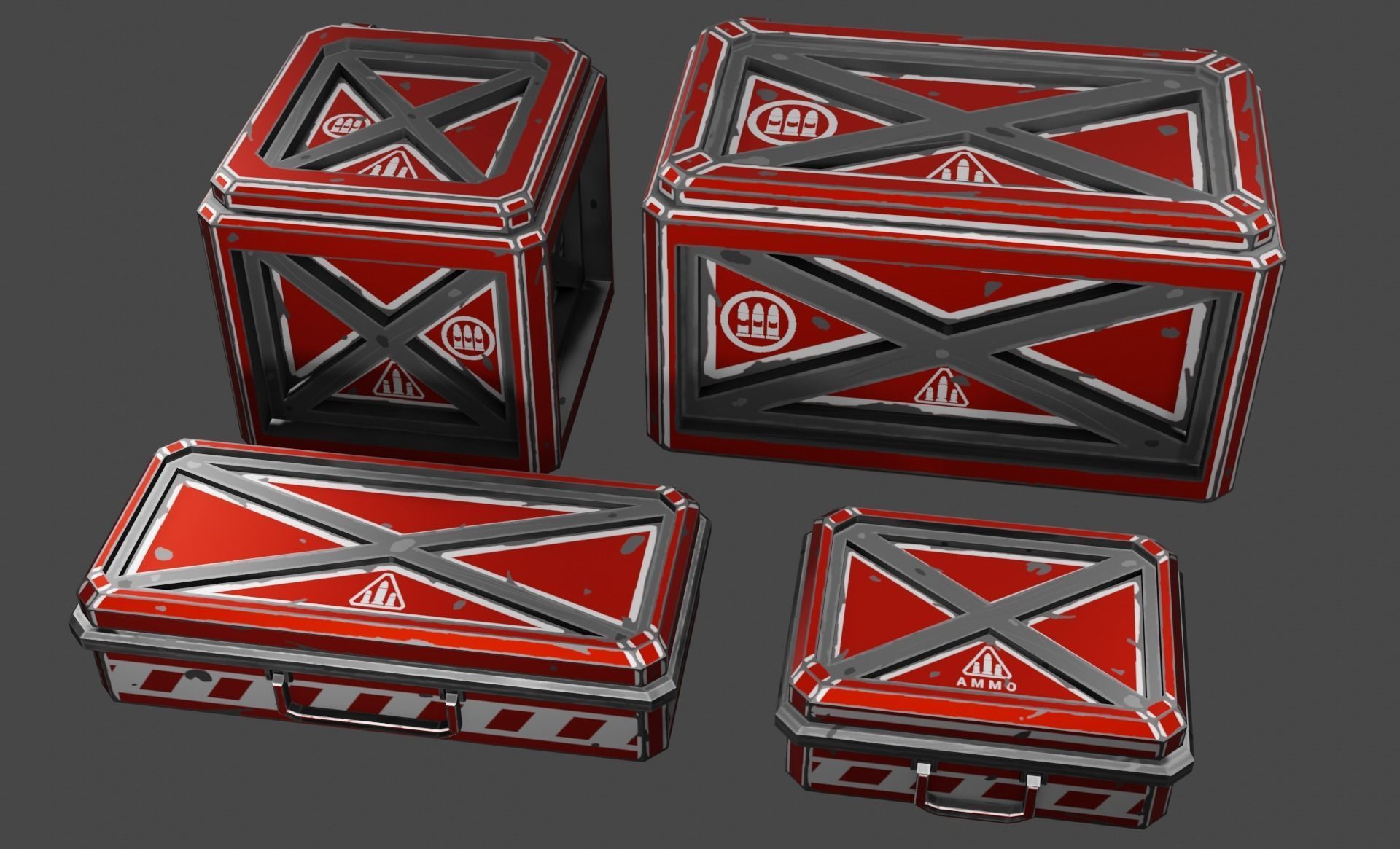 Case sci-fi Low-poly 3D model_6