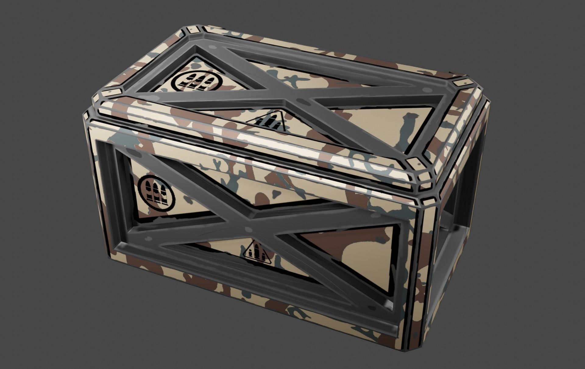 Case sci-fi Low-poly 3D model_23