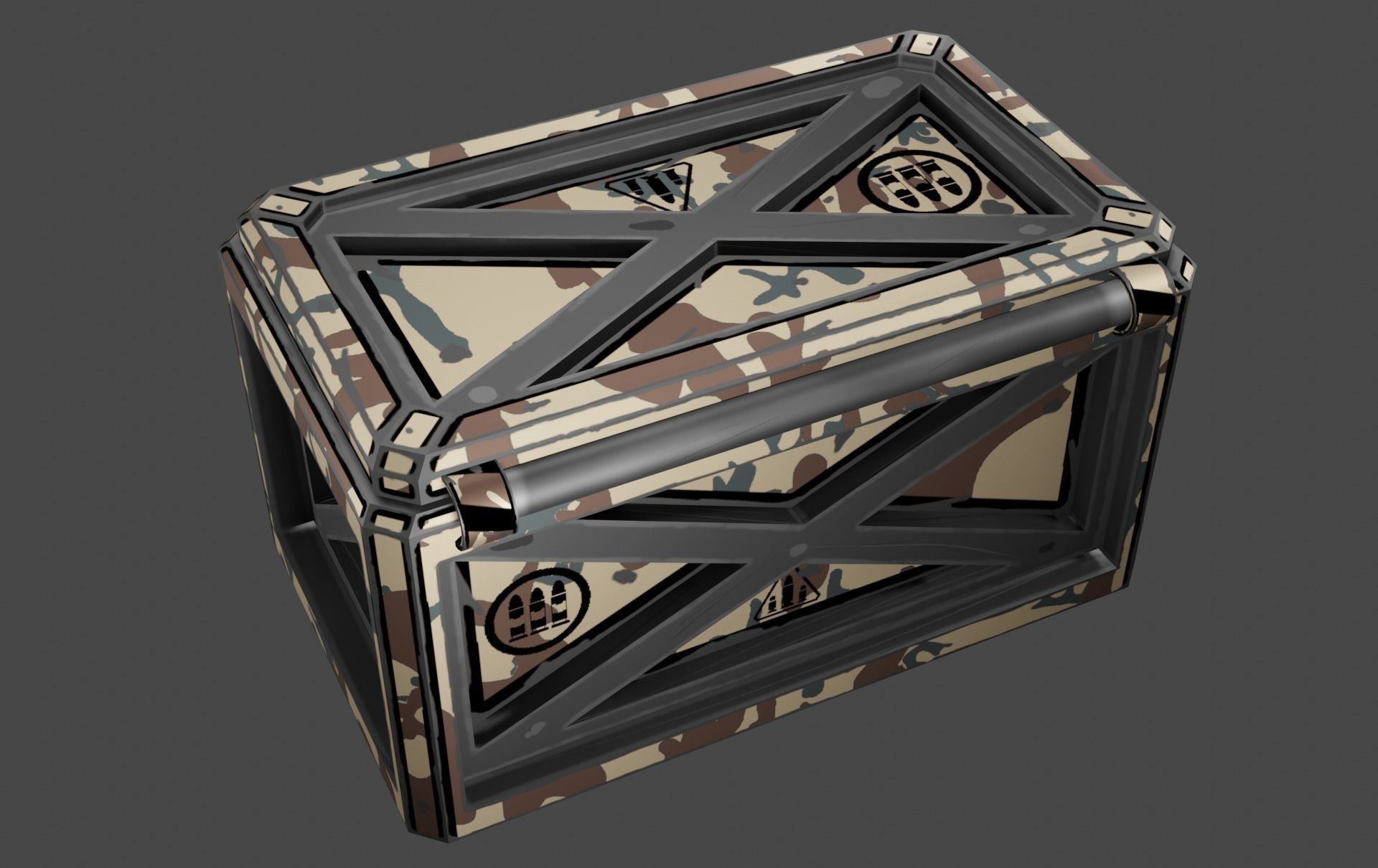 Case sci-fi Low-poly 3D model_25