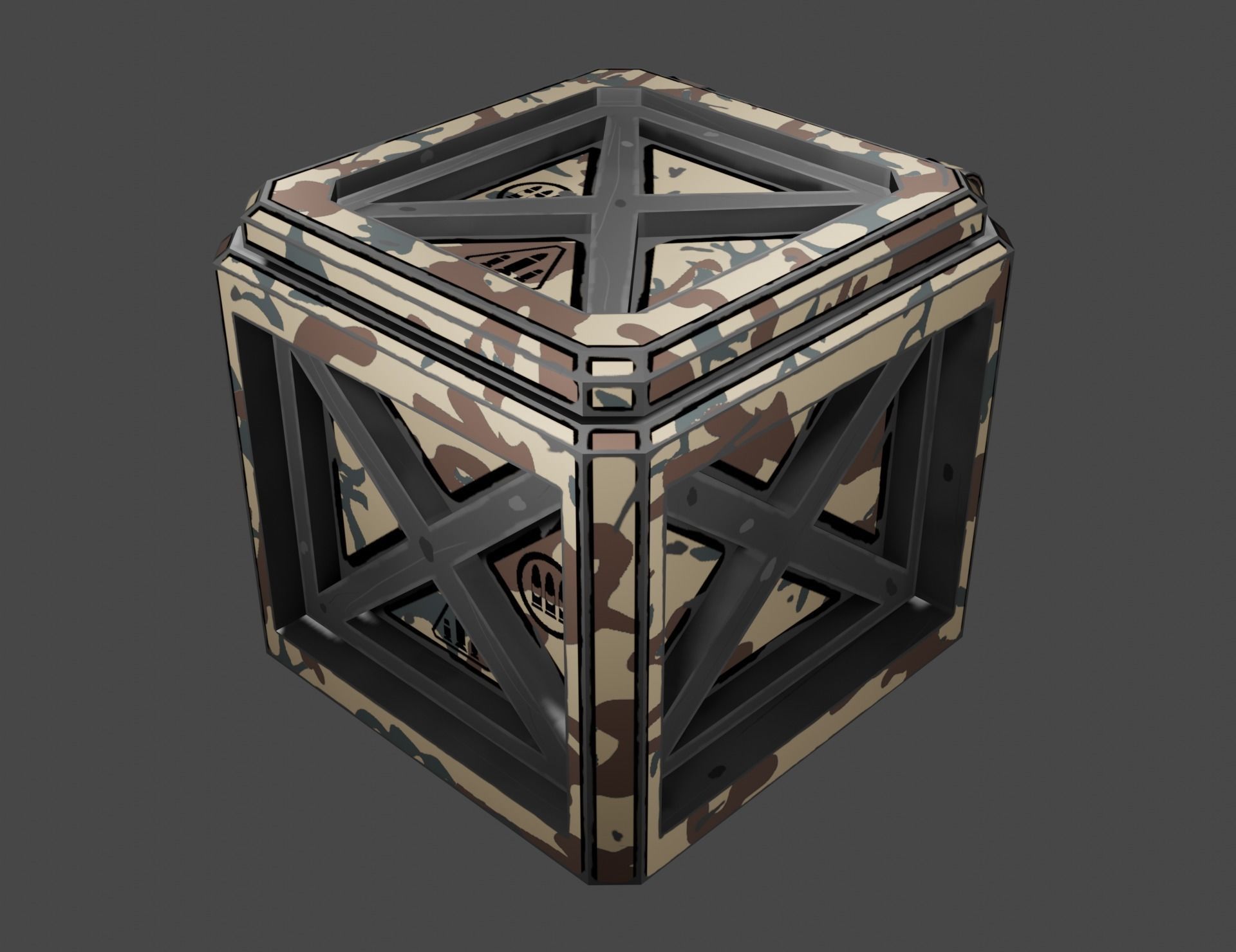 Case sci-fi Low-poly 3D model_18