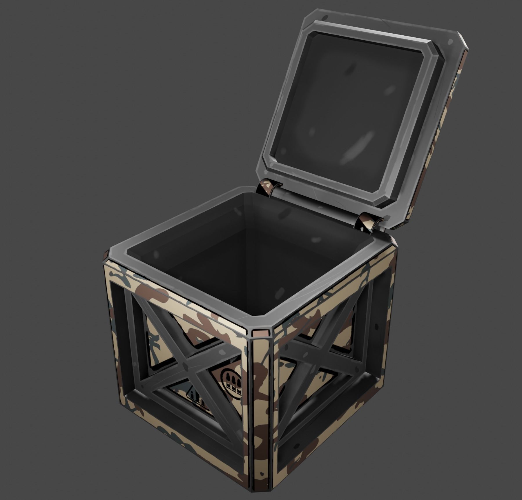 Case sci-fi Low-poly 3D model_22