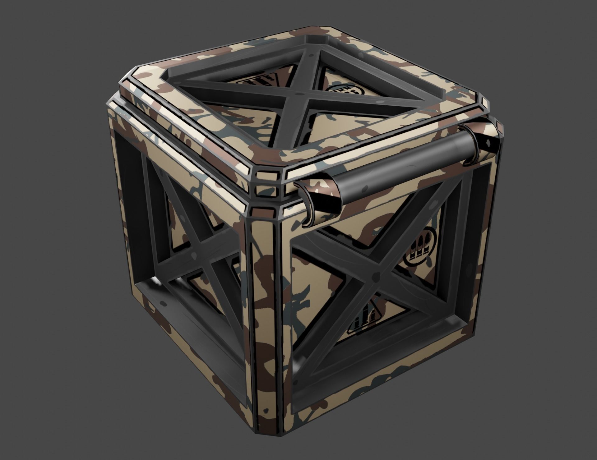 Case sci-fi Low-poly 3D model_20