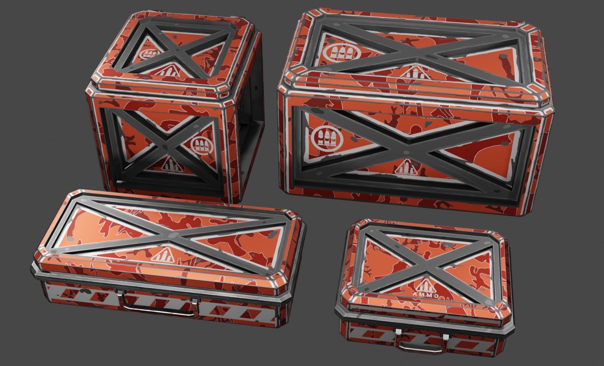 Case sci-fi Low-poly 3D model_4