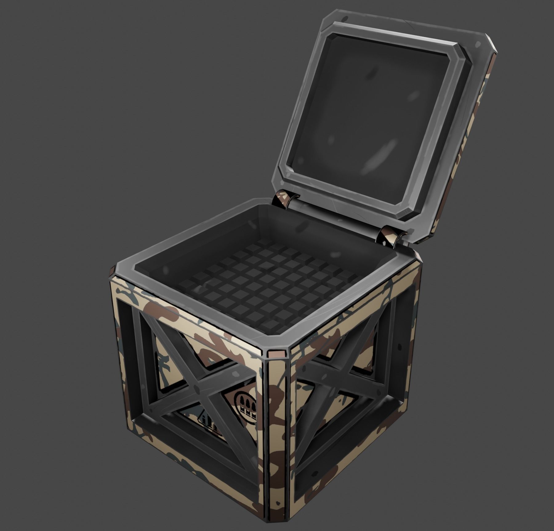 Case sci-fi Low-poly 3D model_21