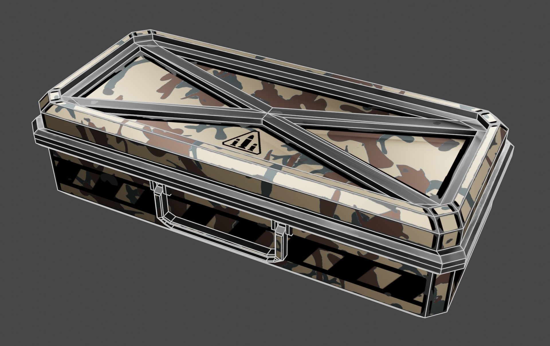 Case sci-fi Low-poly 3D model_14