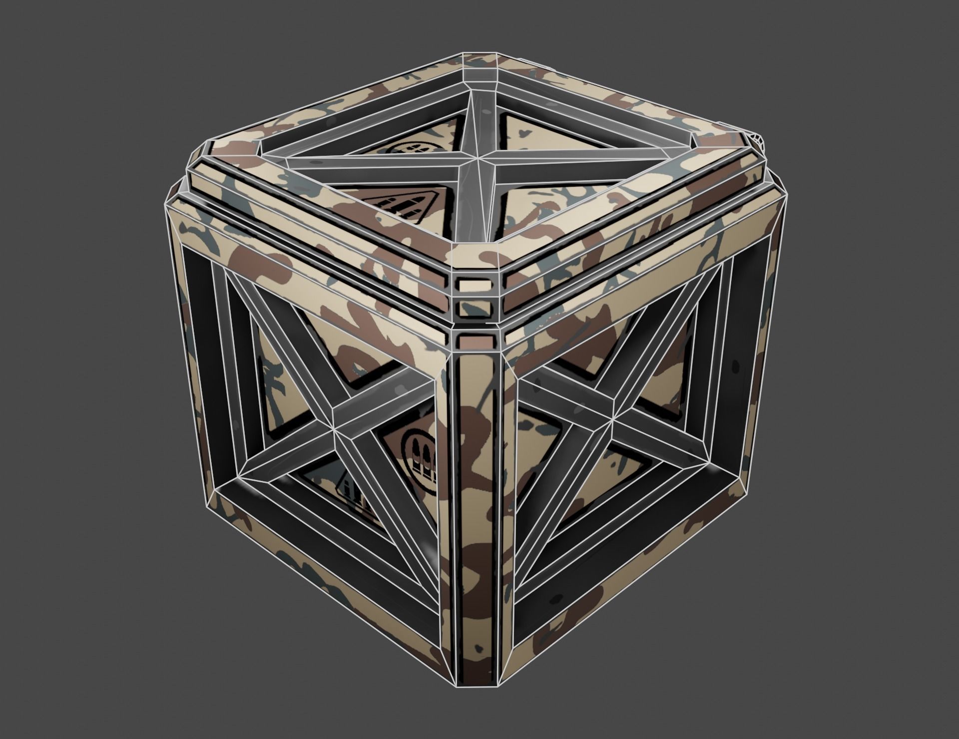 Case sci-fi Low-poly 3D model_19