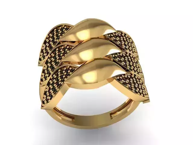 ring 9 gold leaf