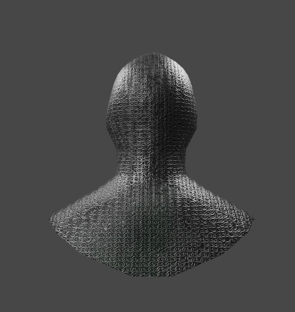 Medieval Chainmail Low-poly 3D model_3