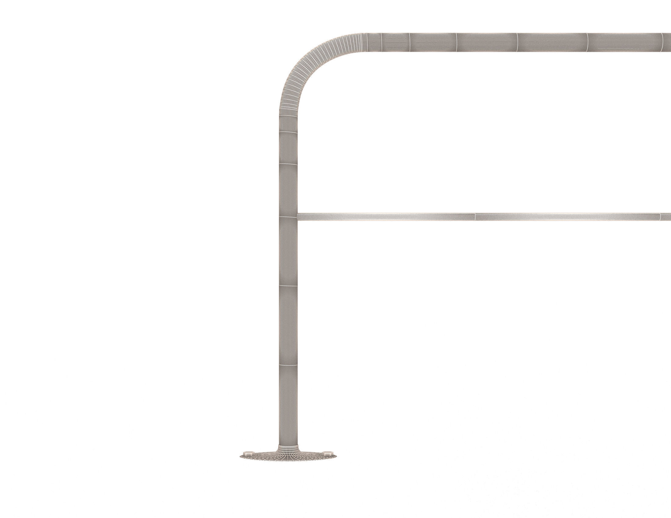  Simple Railing Low-poly 3D model_8