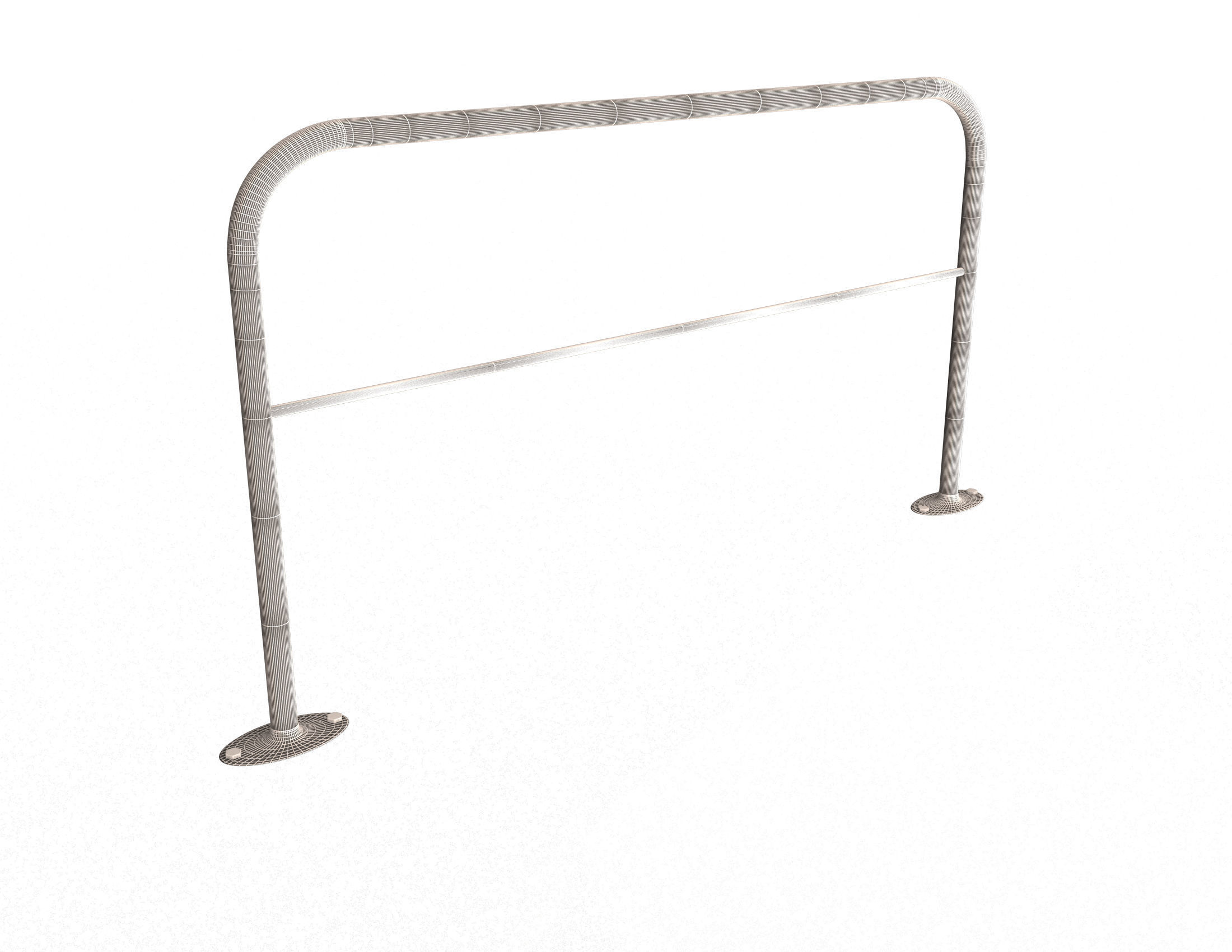  Simple Railing Low-poly 3D model_6