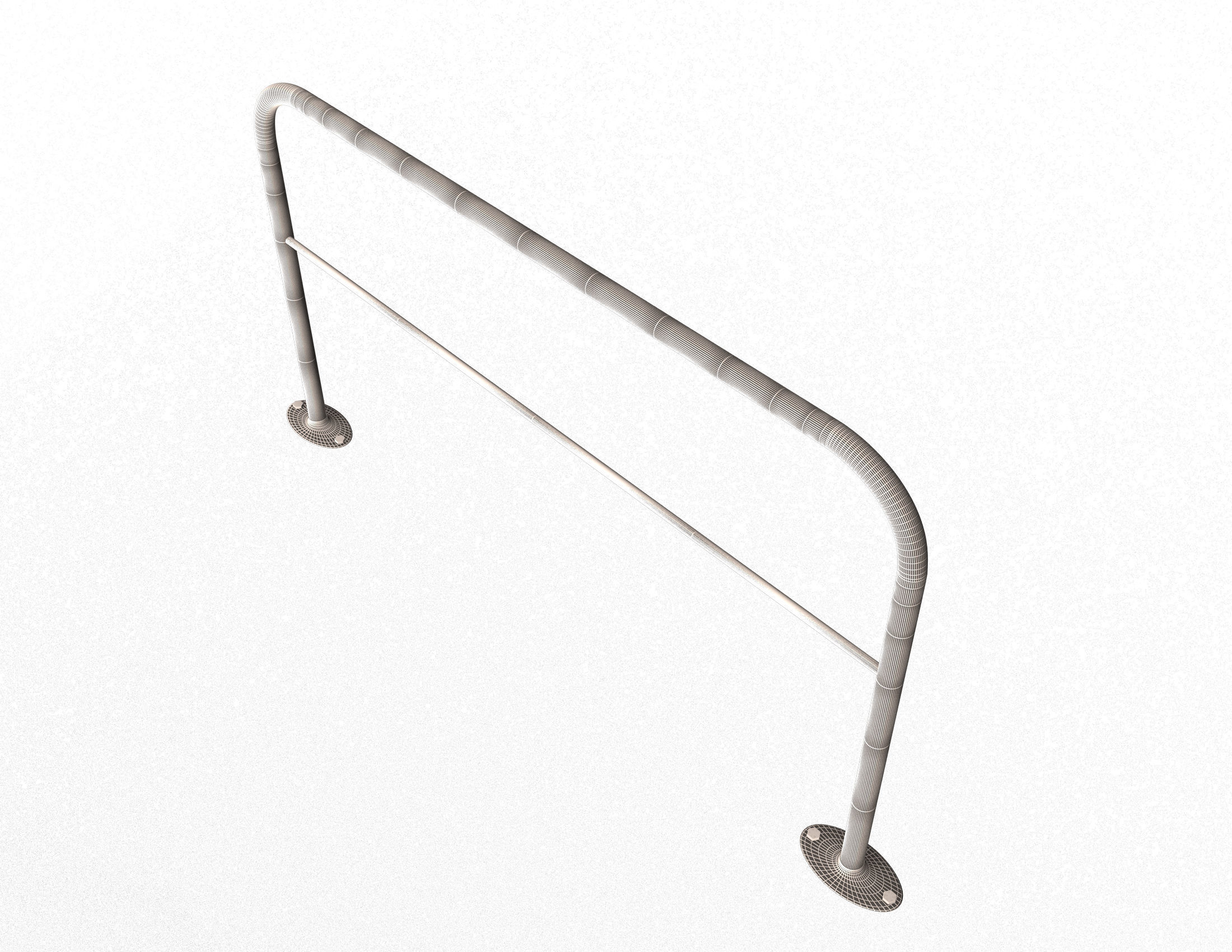  Simple Railing Low-poly 3D model_7