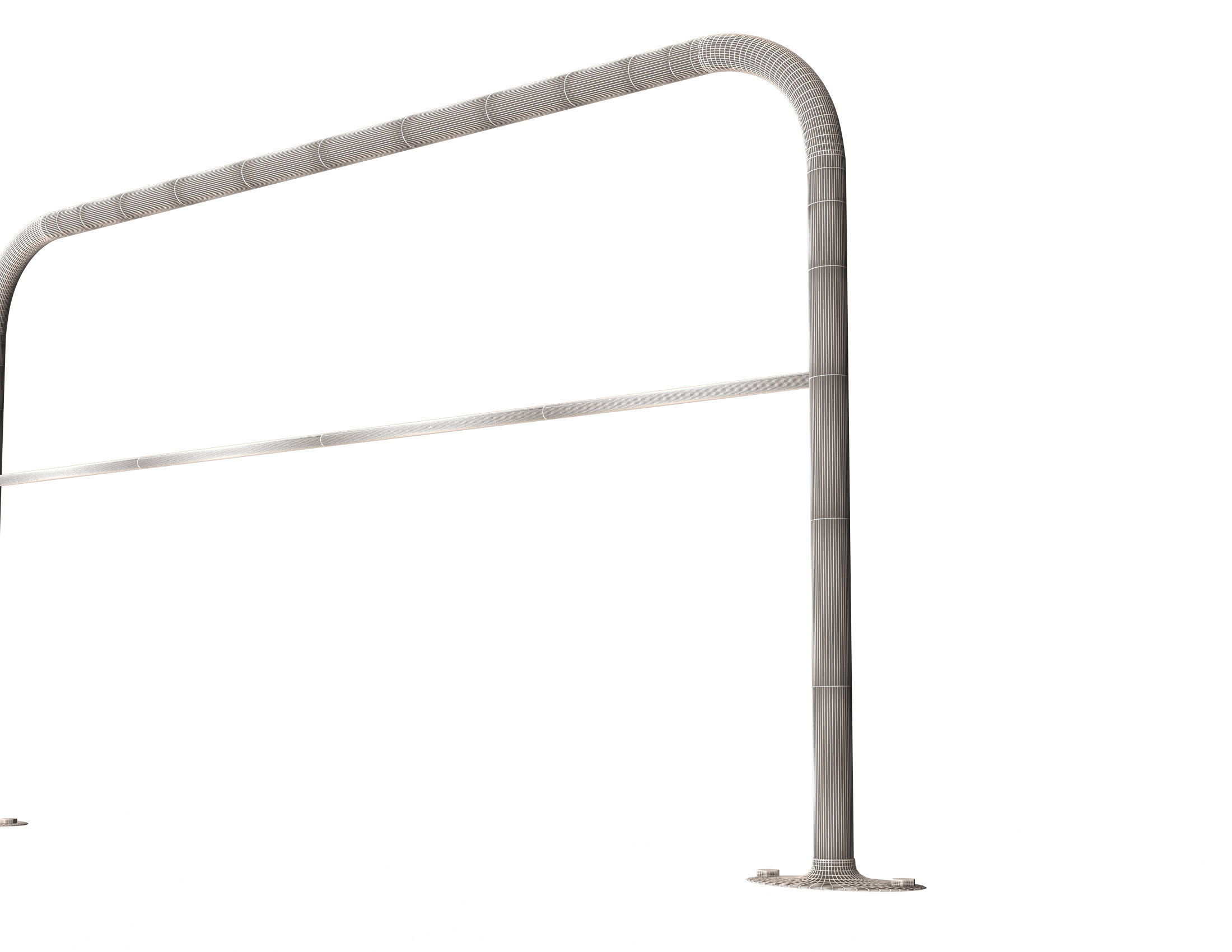  Simple Railing Low-poly 3D model_9