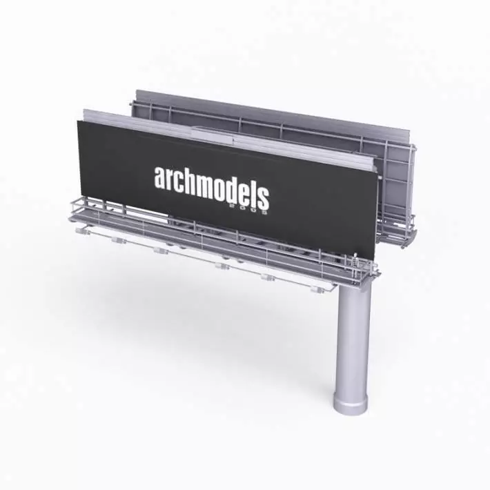 Billboard Advertisement Archmodels 3D model_0