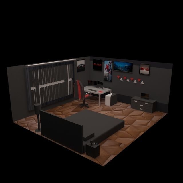  3d Gaming room 3D model_2