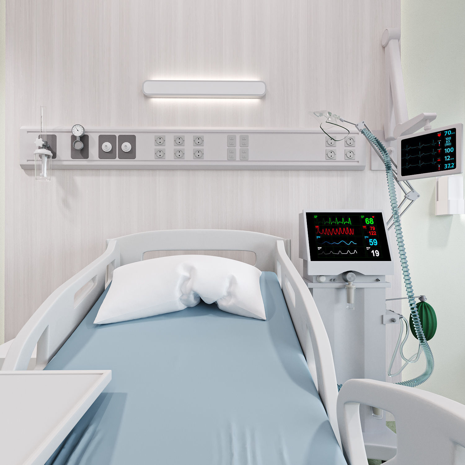 Medical Patient Room 3D 3D model_5