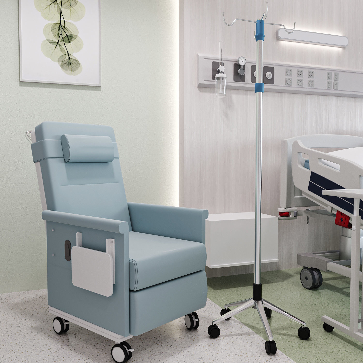 Medical Patient Room 3D 3D model_4