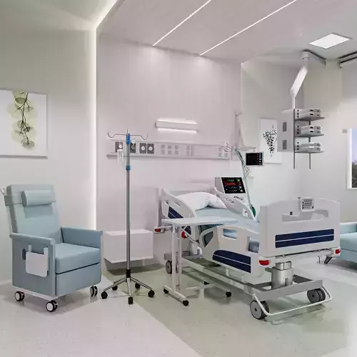 Medical Patient Room 3D 3D model