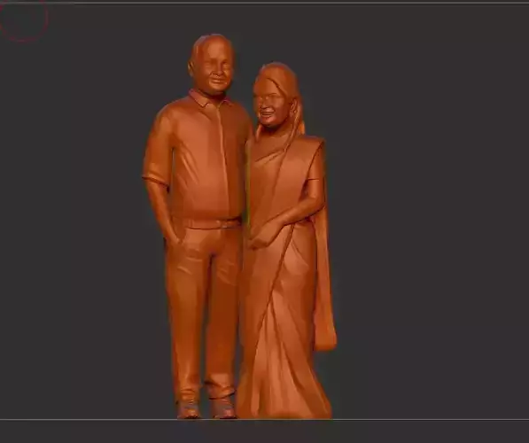 couple model man and woman in sari