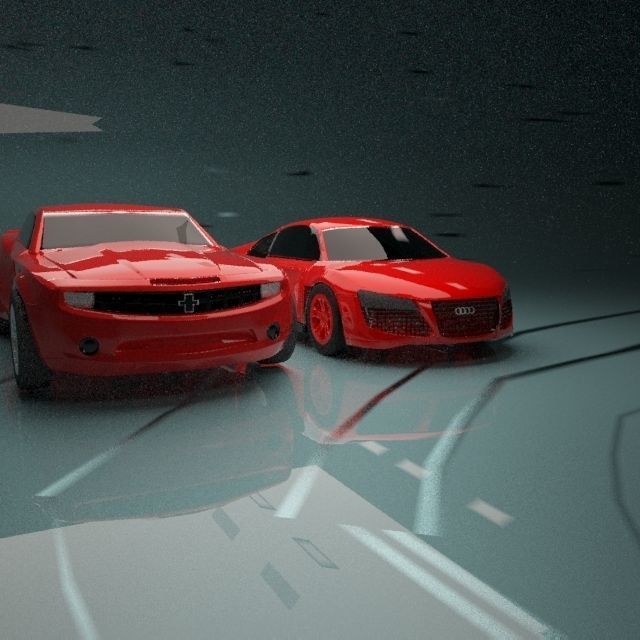 Cars 2 audi Low-poly 3D model_4