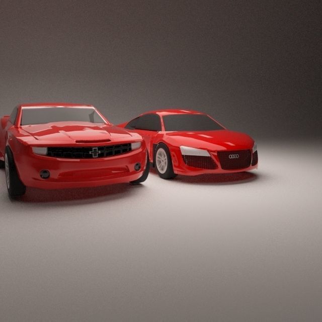 Cars 2 audi Low-poly 3D model_5