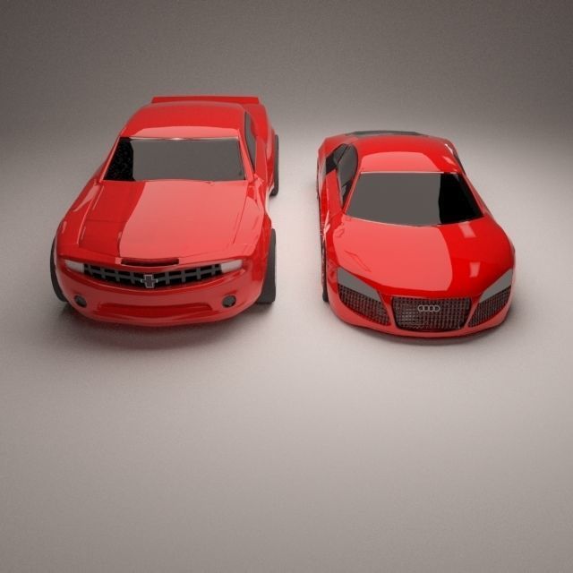 Cars 2 audi Low-poly 3D model_1