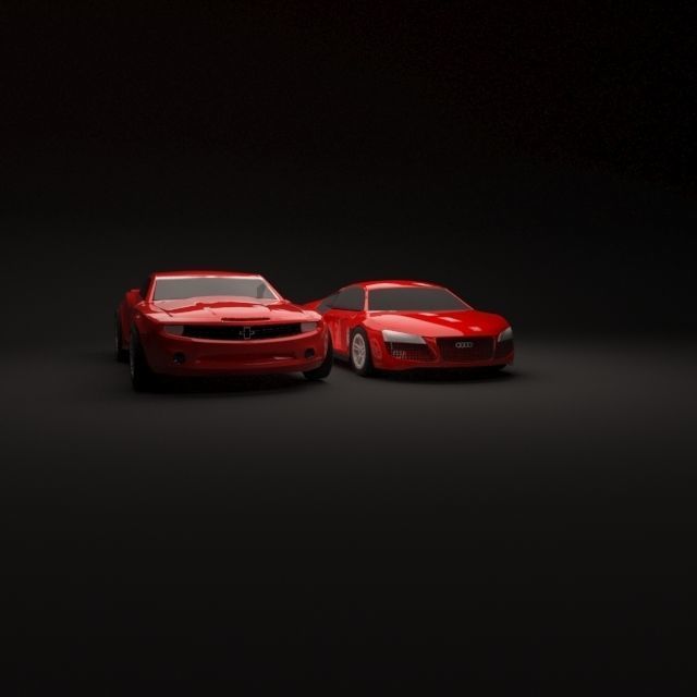 Cars 2 audi Low-poly 3D model_9