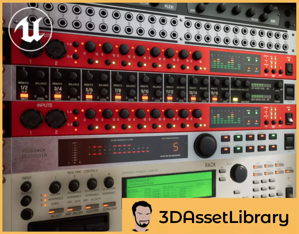 Music Modules Vol 1 For Unreal Low-poly 3D model_0