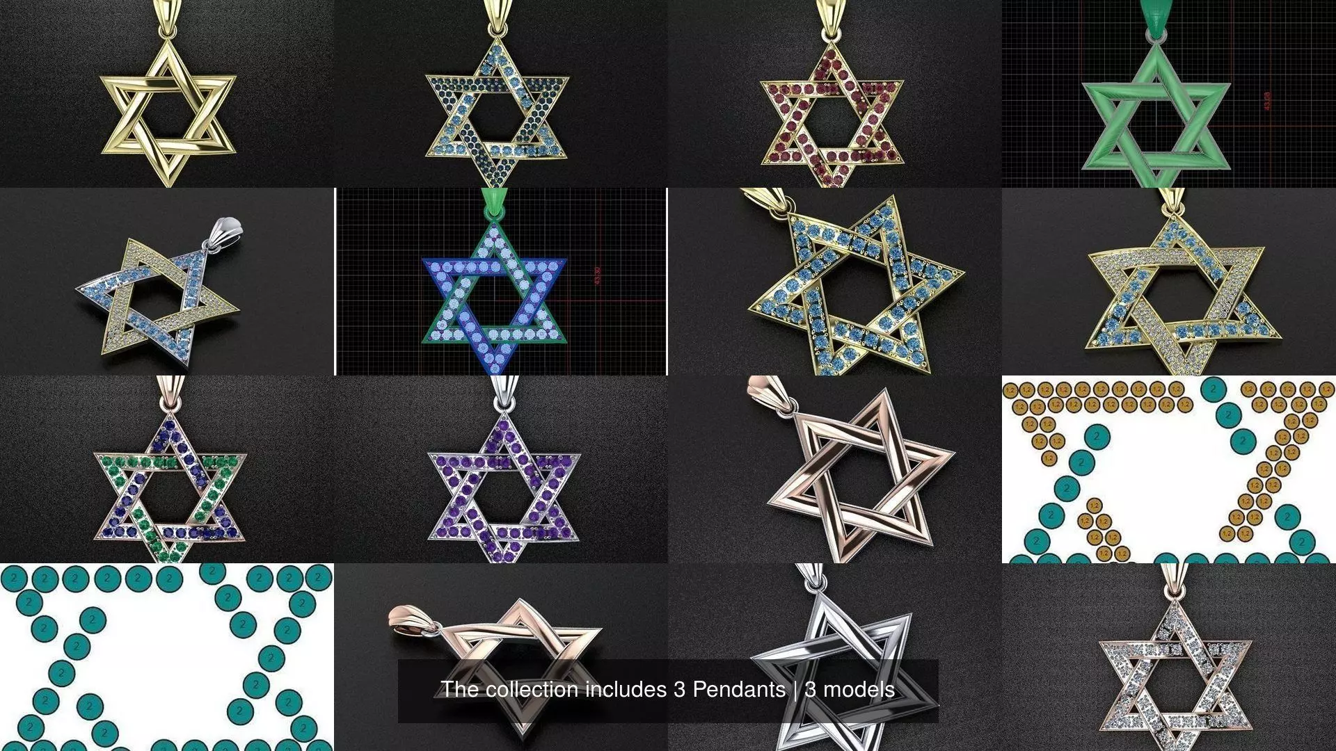 The collection includes 3 Pendants _1