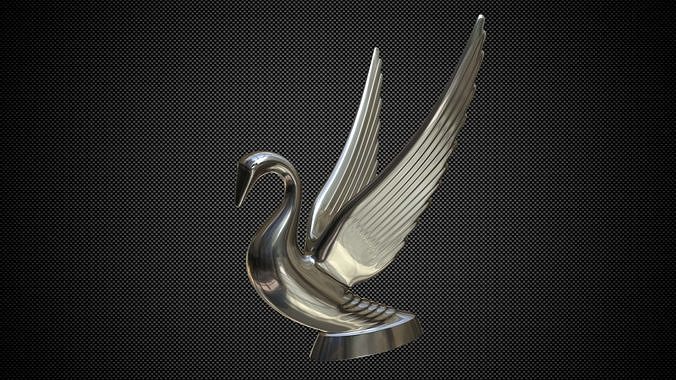 Swan Hood Ornament 3D model