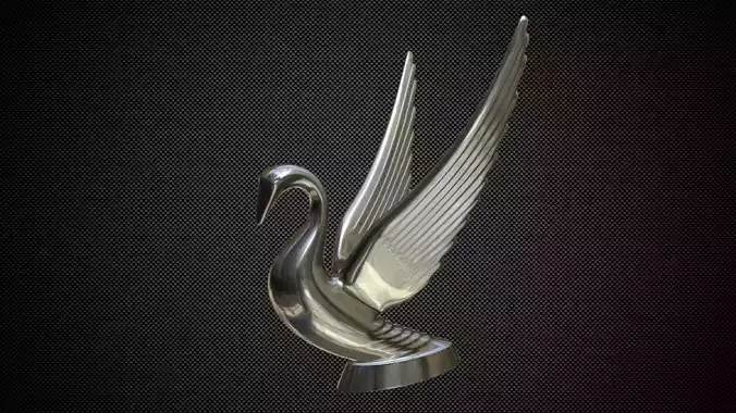 Swan Hood Ornament 3D model