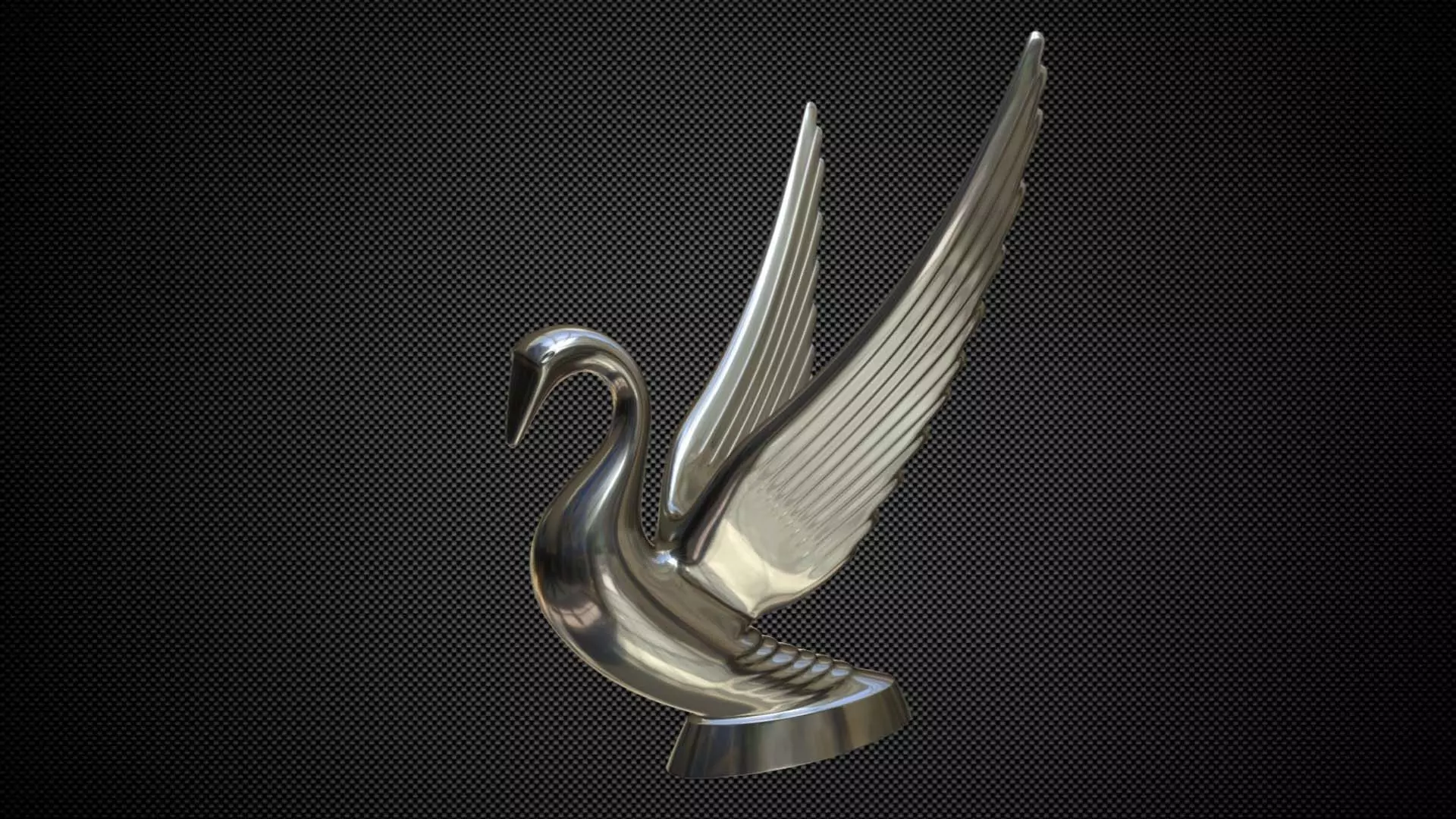 Swan Hood Ornament 3D model_0